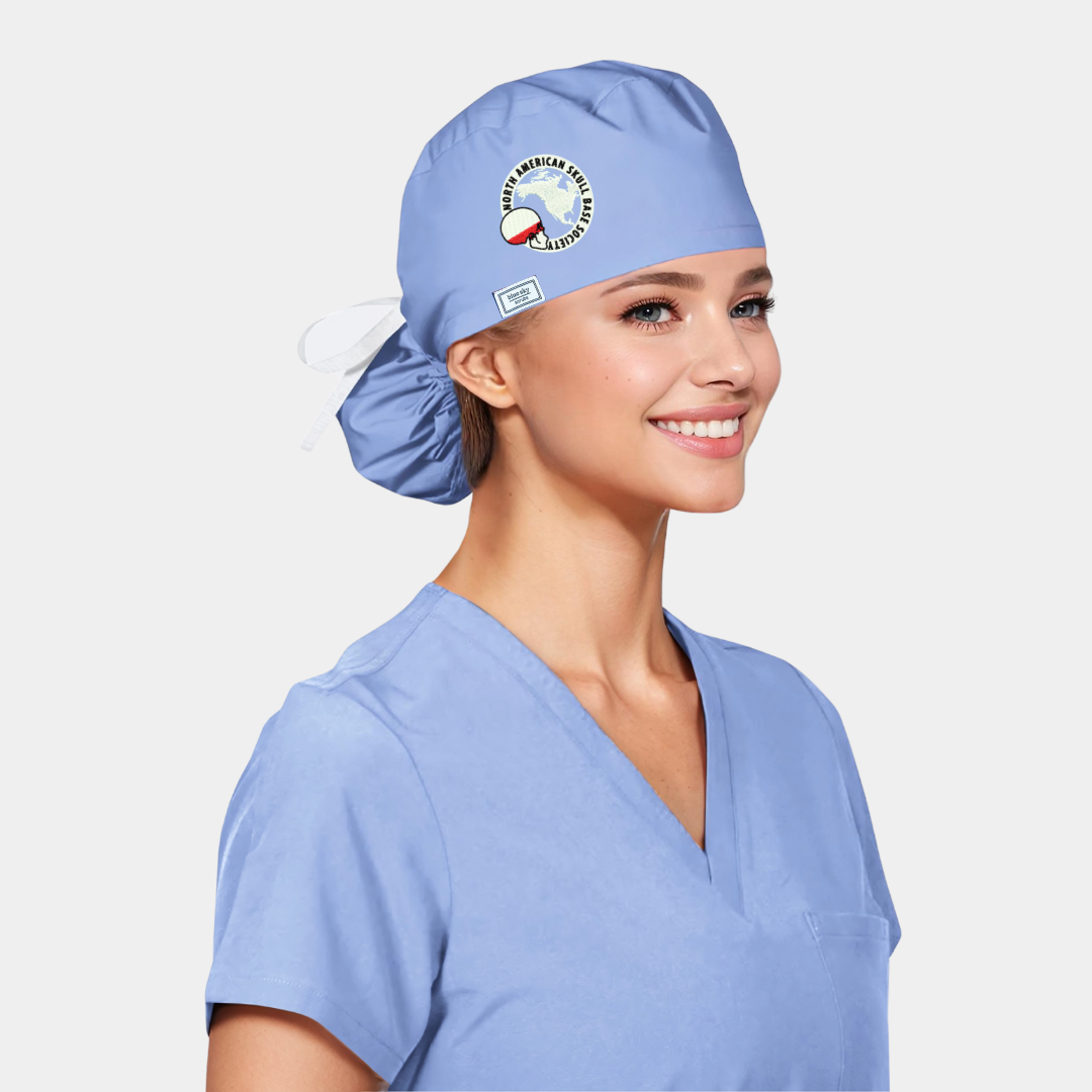 Womens Pony Bouffant Scrub Cap with NASBS Logo