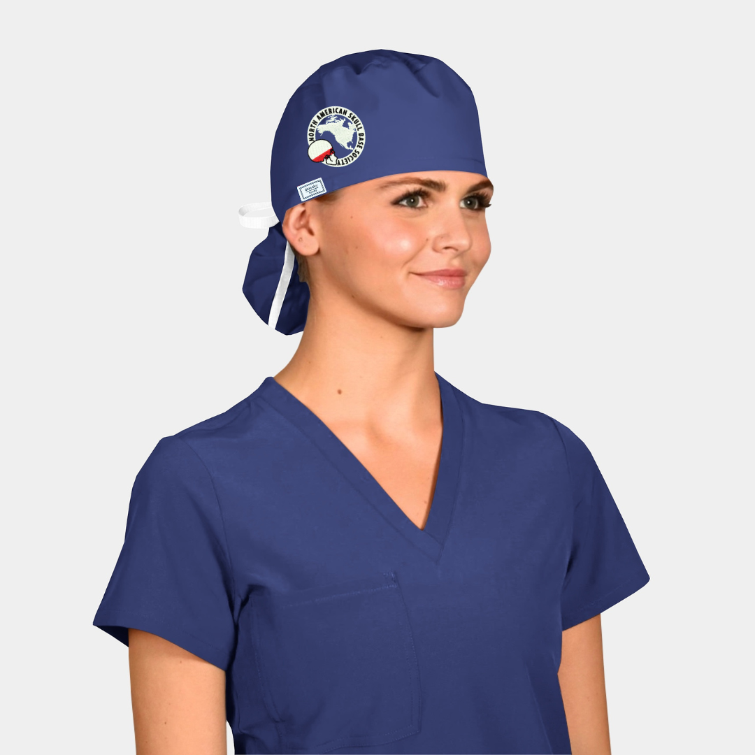 Womens Pony Bouffant Scrub Cap with NASBS Logo