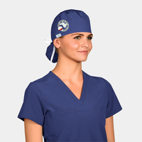 Womens Pony Bouffant Scrub Cap with NASBS Logo