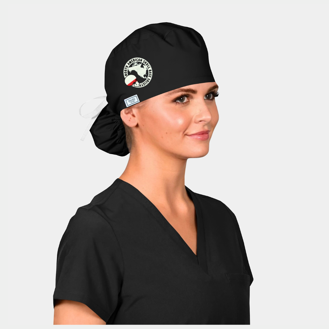 Womens Pony Bouffant Scrub Cap with NASBS Logo
