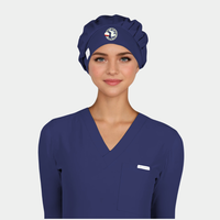 Womens Poppy Bouffant Scrub Cap with NASBS Logo