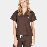 Petite Grey Label Simple Scrub Top