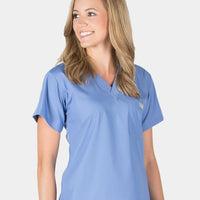 Petite Grey Label Simple Scrub Top