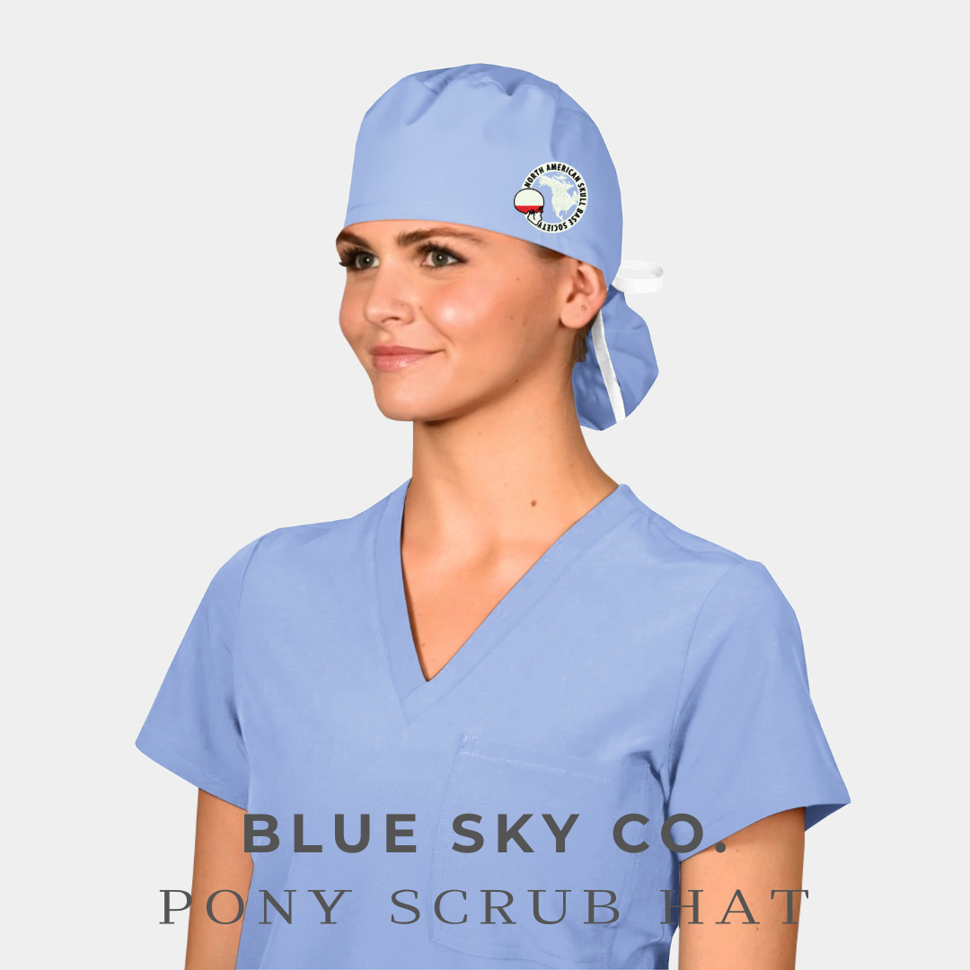 Womens Pony Bouffant Scrub Cap with NASBS Logo