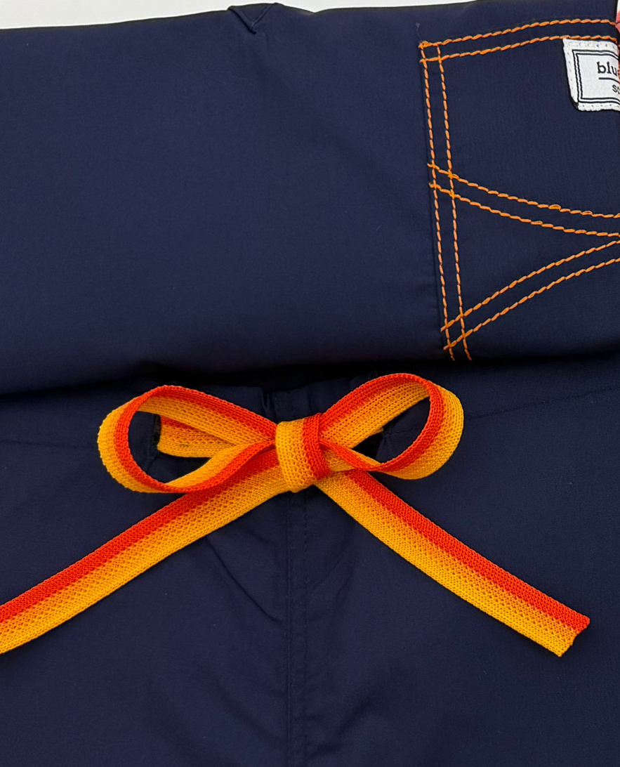 Limited Edition Shelby Scrub Top | Navy with Amber Stitching
