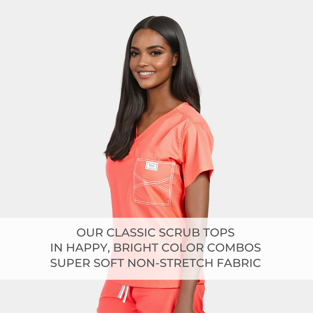 Classic Summer Fun Scrub Tops