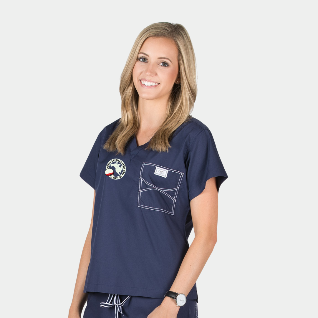 Shelby Classic Scrub Top with NASBS Logo Embroidery