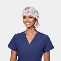 Red White & Bloom Splendid Scrub Hat
