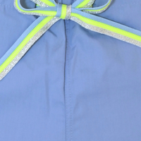 Limited Edition Shelby Scrub Top - Ceil Blue with Neon Yellow Stitching