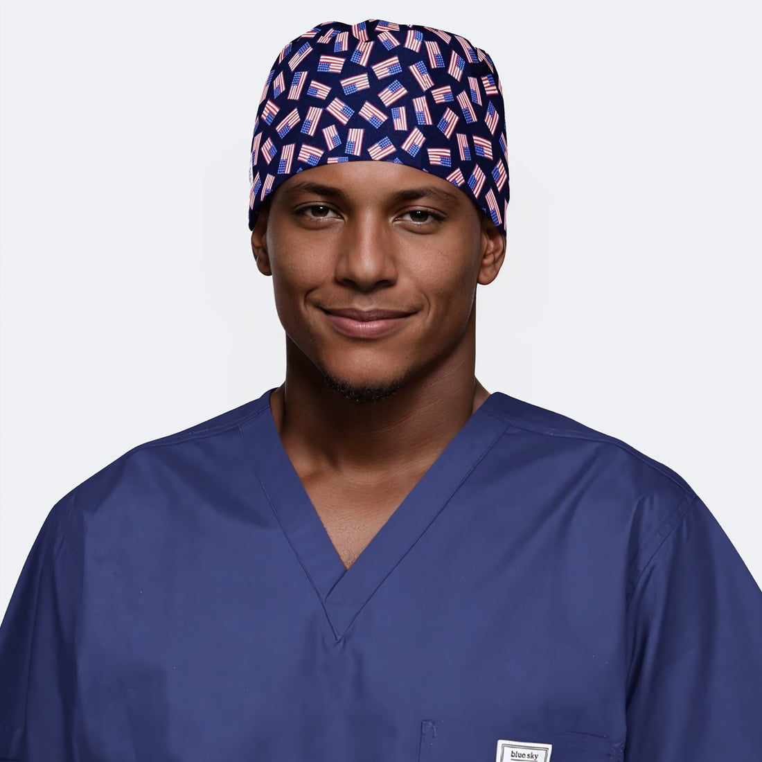 American Flag - Mens Surgical Caps