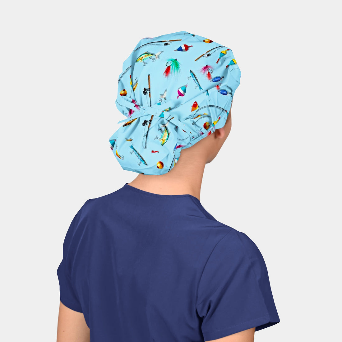 Angling - Poppy Bouffant Surgical Hats