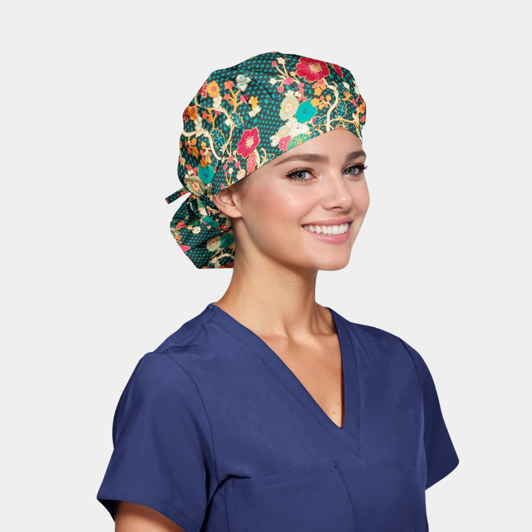 Arrive in Style - Poppy Bouffant Surgical Head Caps
