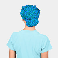 Azure Safari - Poppy Bouffant Surgical Scrub Hats