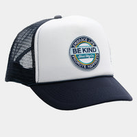 Be Kind Trucker Hat - Navy-White