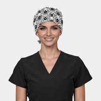 Ebony Blossoms Pixie Women's Scrub Hat