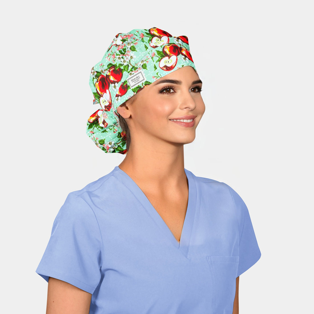 Scrub Cap, Surgical Caps For Women, Floral Flower Seamless Pattern, Bouffant Nurse