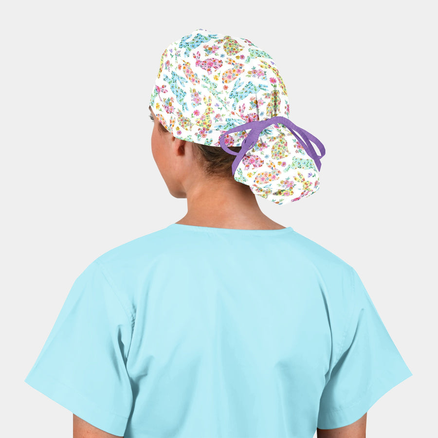 Blossoming Hoppers - Splendid Surgical Scrub Cap