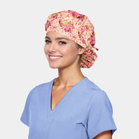 Blush Bouquet - Poppy Bouffant Surgical Scrub Hat