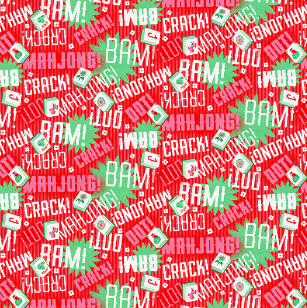 Let’s Mahj Poppy Bouffant Surgical Cap