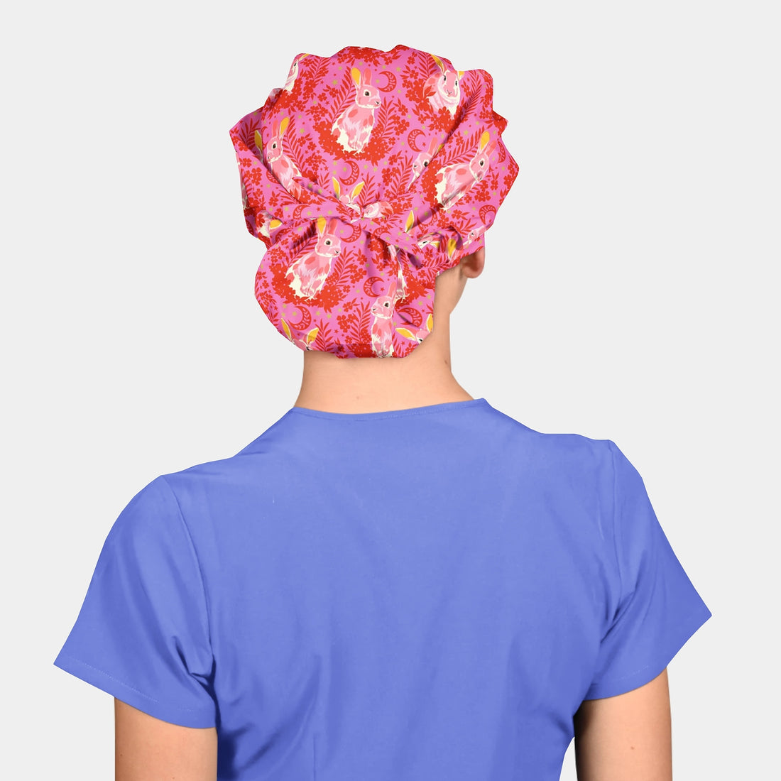 Wonderland Bunny- Poppy Bouffant Scrub Hats