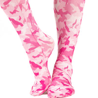 Pink Camo Compression Scrubs Socks