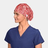 Candy Cane Lane - Stellar Bouffant Scrub Cap