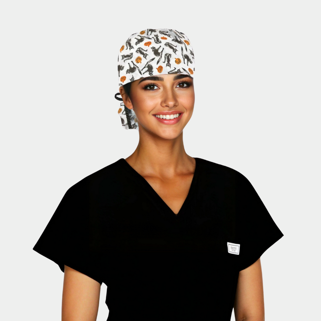 Cat-Tastic Fright - Pony Surgical Scrub Hats