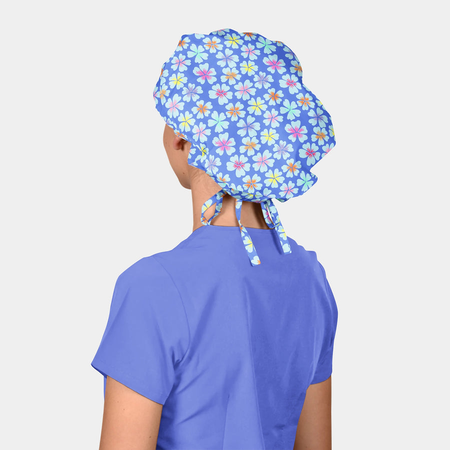 Cerulean Garden - Poppy Bouffant Scrub Caps