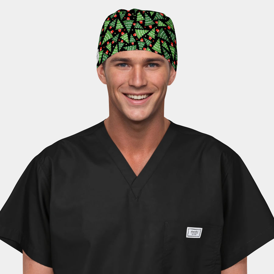 Christmas Tree Farm - Mens Surgical Scrub Caps