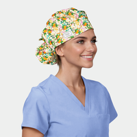 Citrus Cabana Poppy Bouffant Scrub Cap