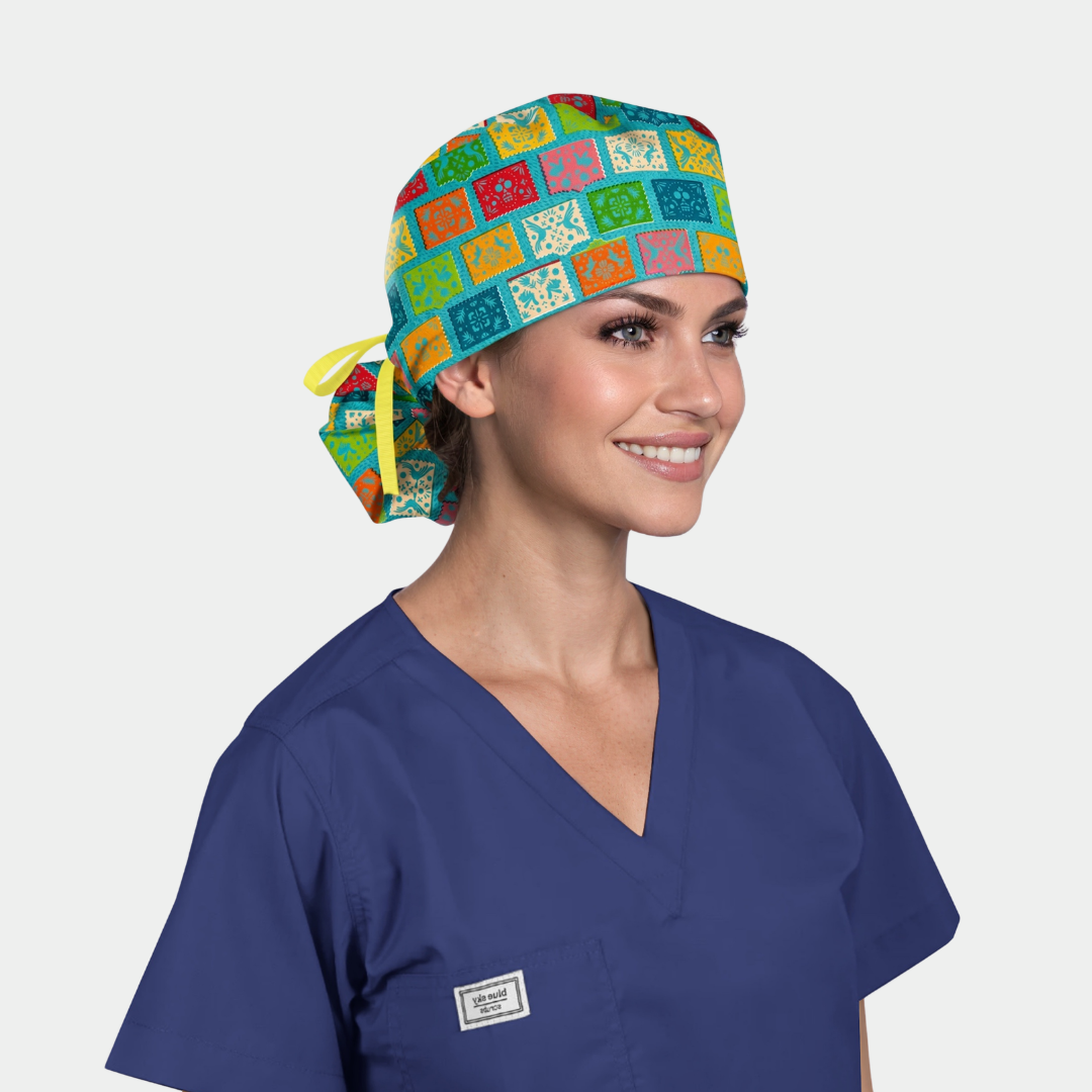 Cielito de Colores Ponytail Surgical Cap