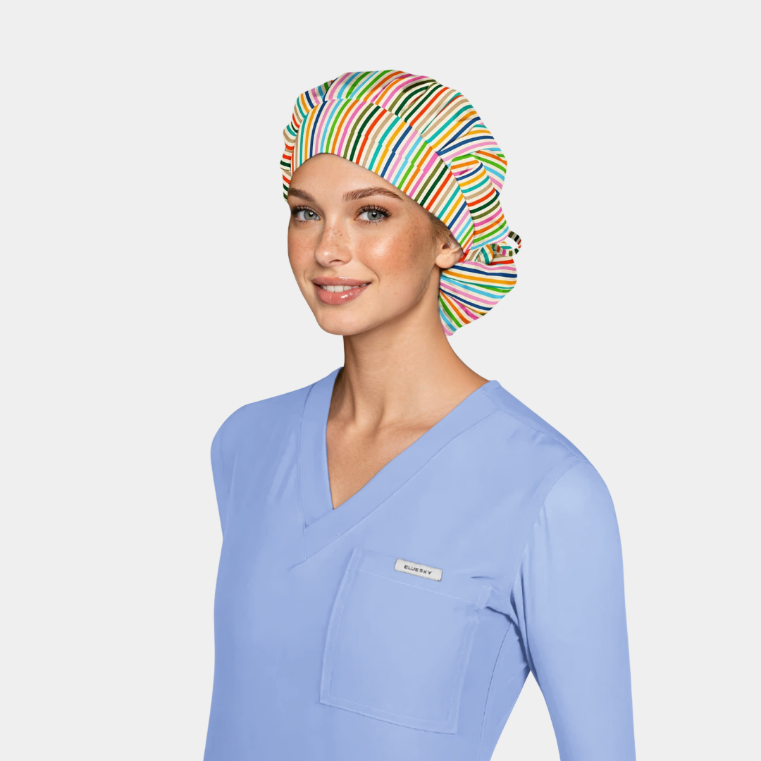 Cabana in Capri Poppy Bouffant Surgical Scrub Cap