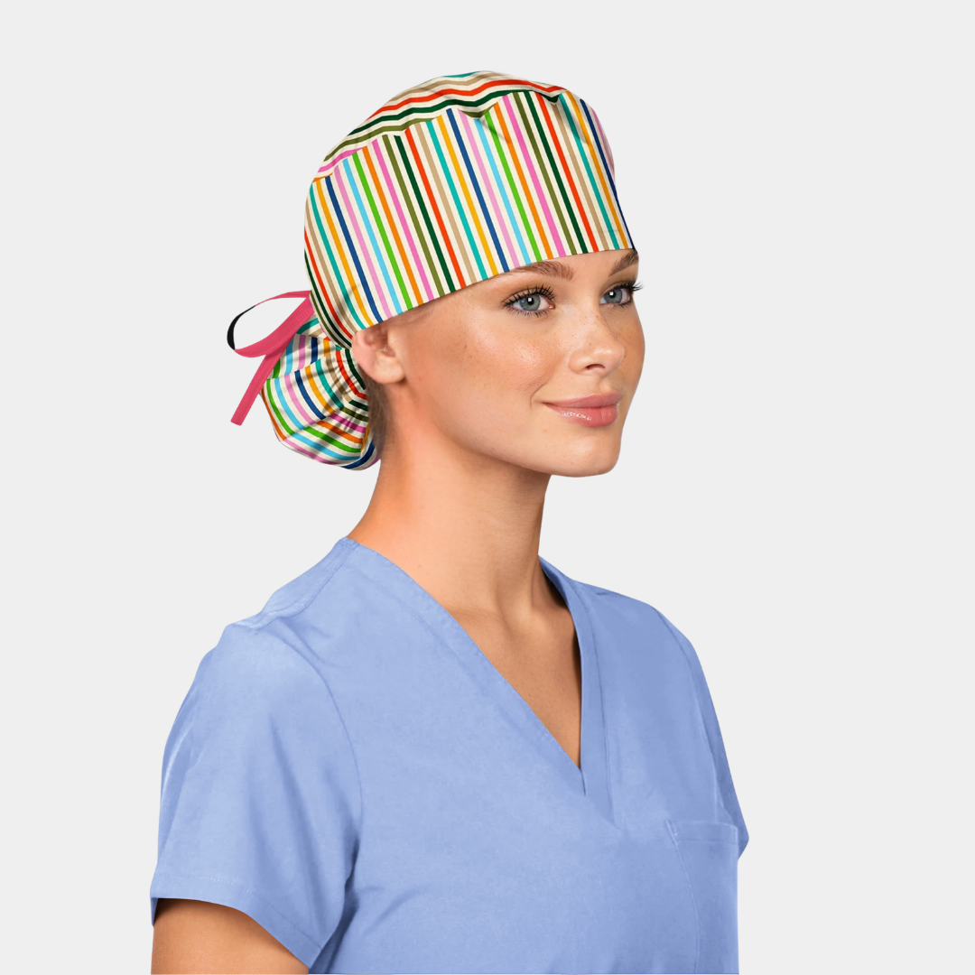 Cabana in Capri Ponytail Surgical Scrub Cap