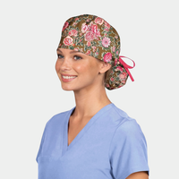 Dusty Rose Garden - Ponytail Scrub Cap