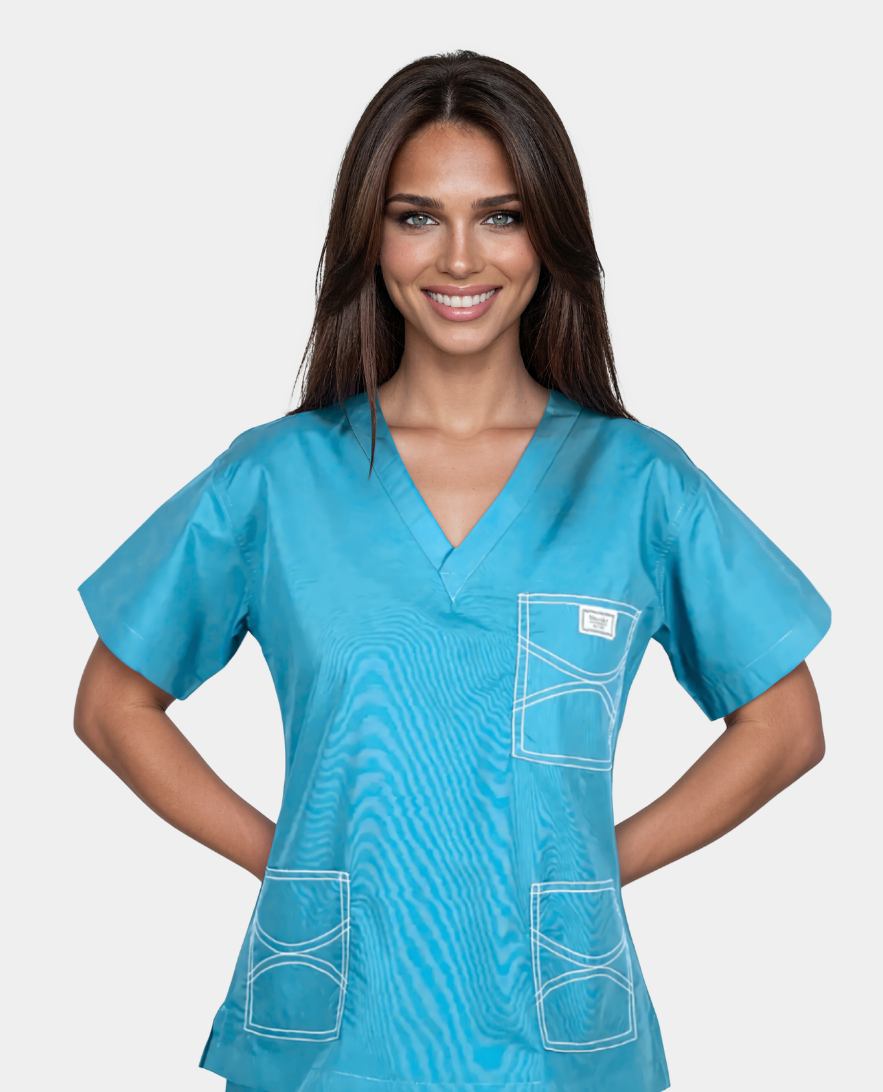 MEDIUM Womens One Of a Kind Scrub Tops - FINAL SALE