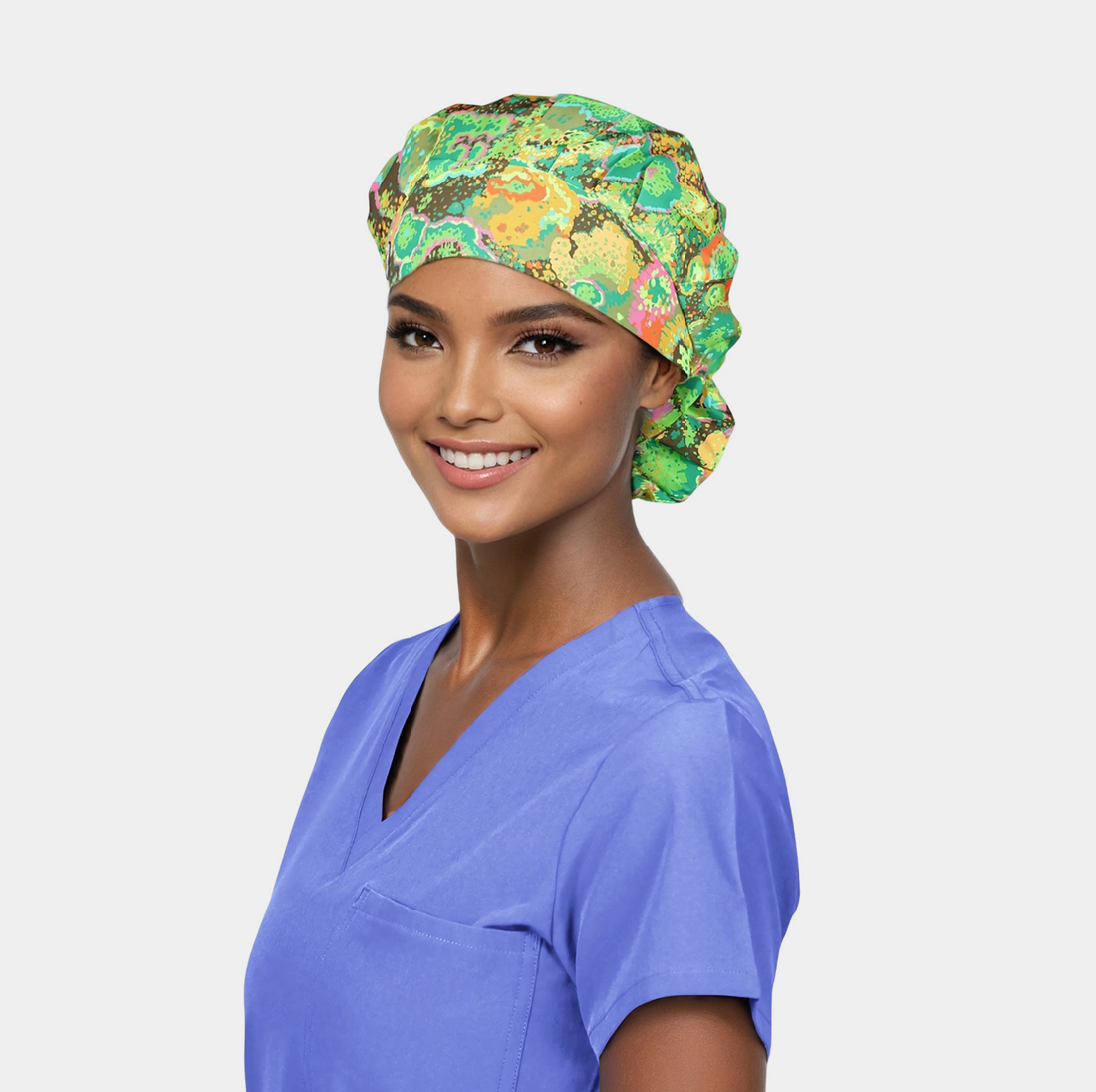 Coral Cove - Poppy Bouffant Scrub Hats