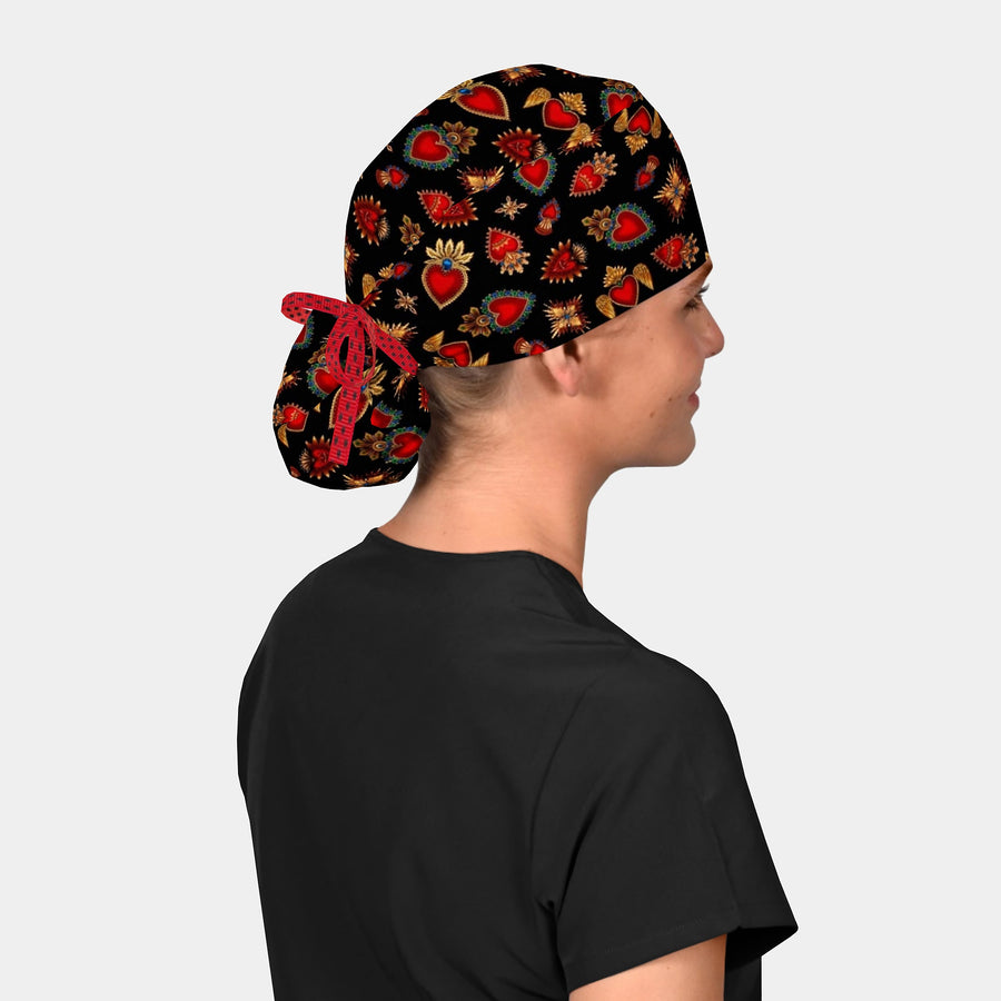 Corazon Sagrado - Pony Surgical Scrub Caps