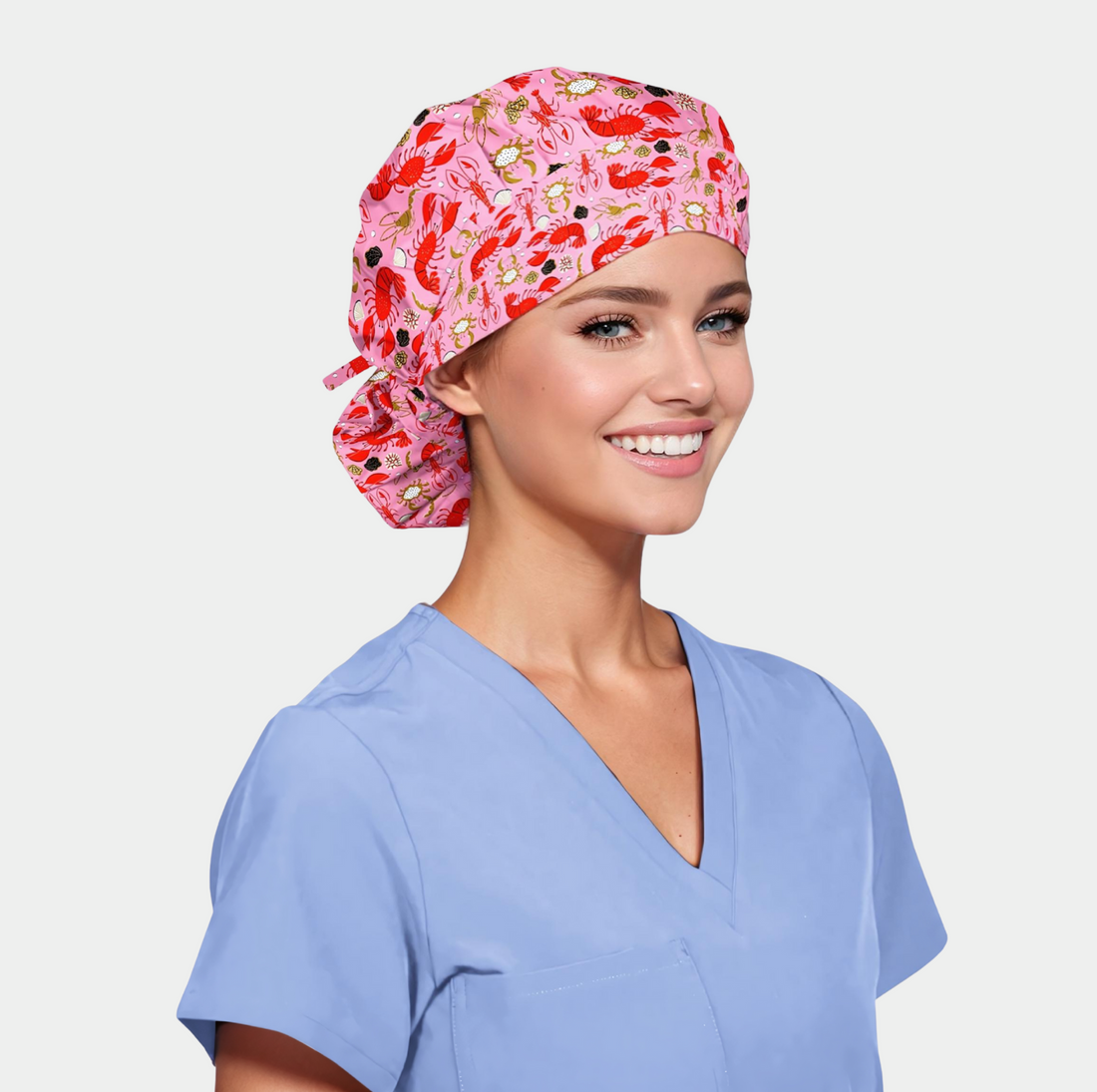 Crabmeister - Poppy Bouffant Scrub Hats