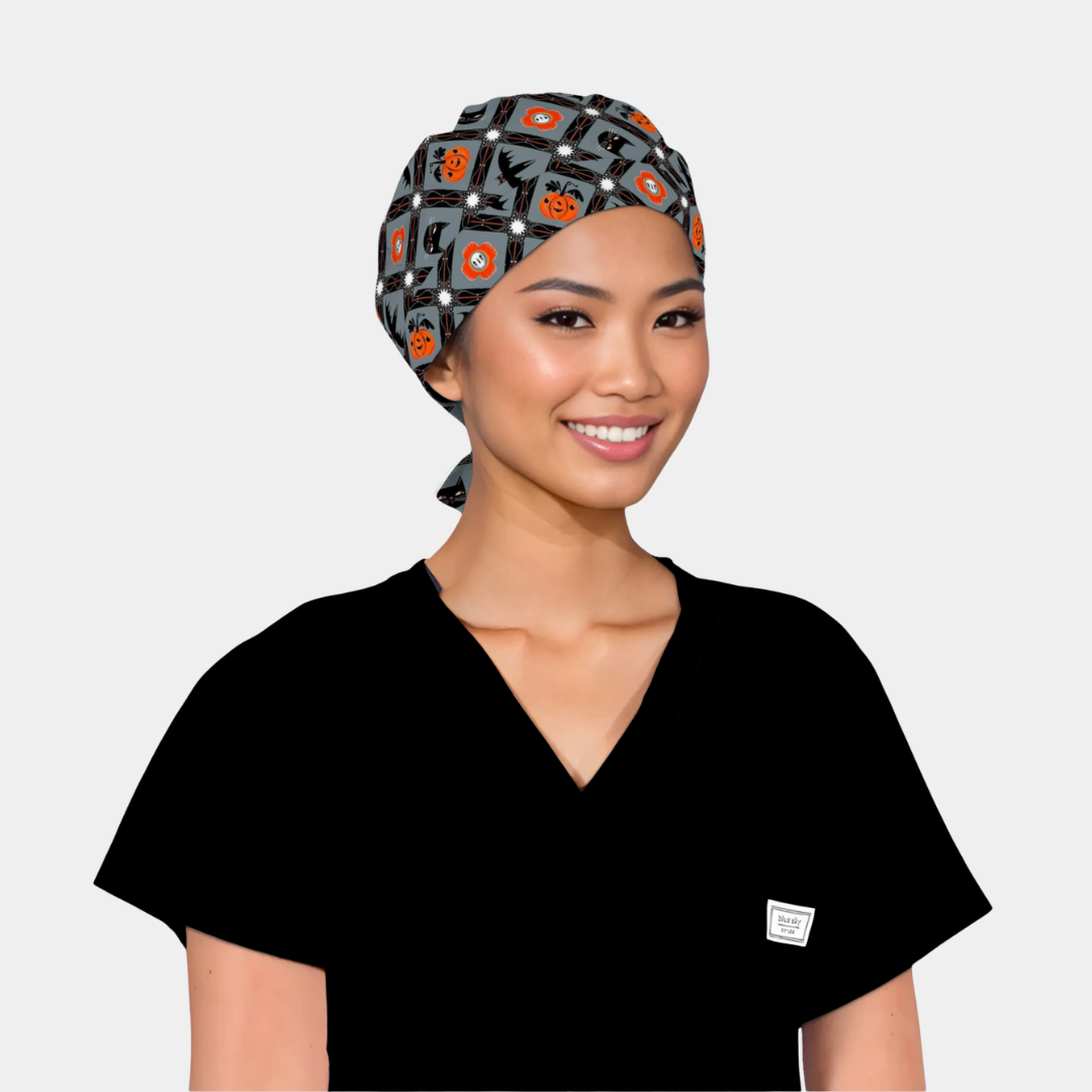 Cryptic Crosshatch - Pixie Surgical Scrub Caps