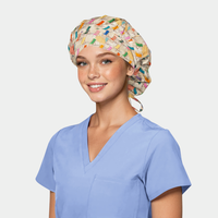 Seaside in Saint-Tropez Poppy Bouffant Women's Scrub Hat