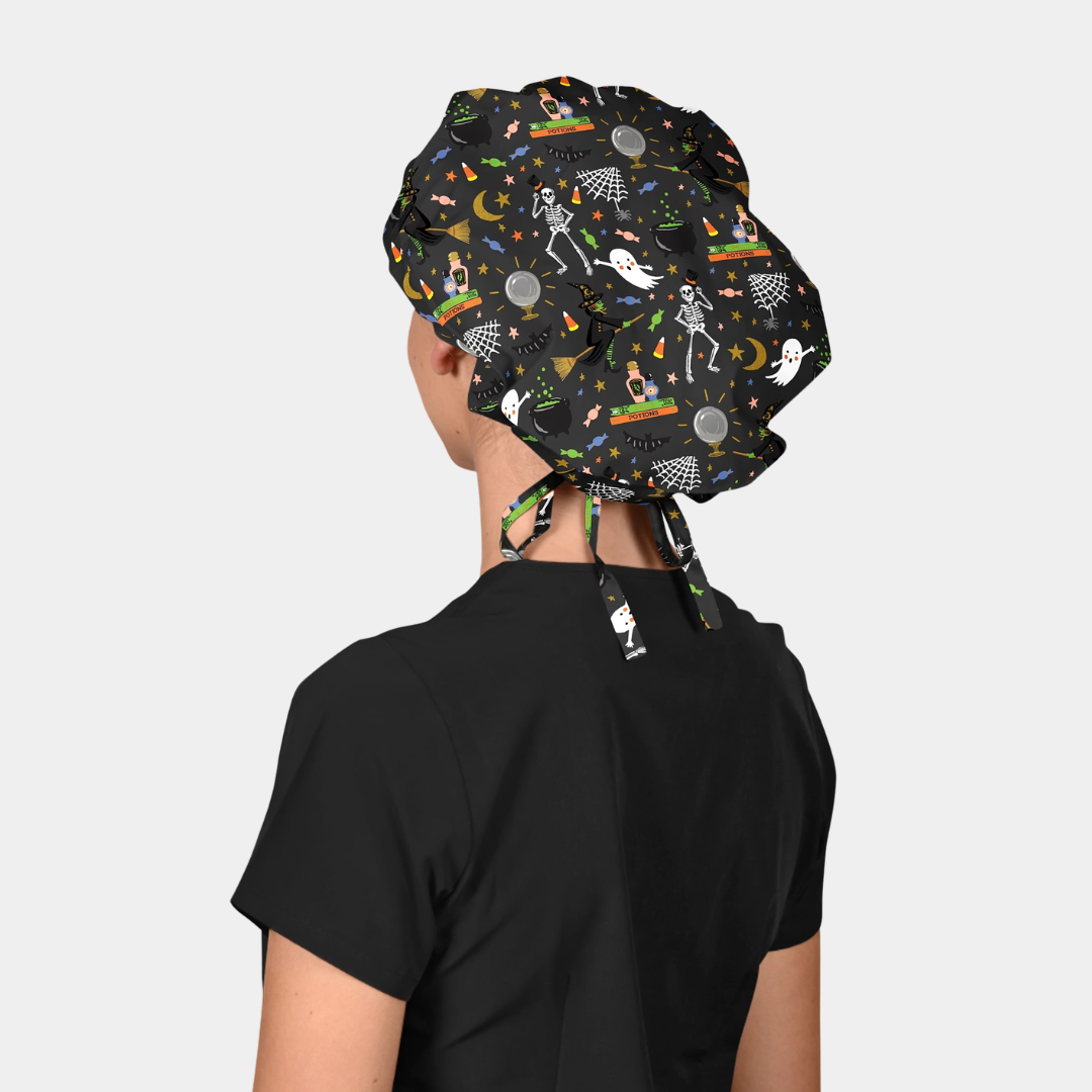 Witch Please Poppy Bouffant Women’s Scrub Hat