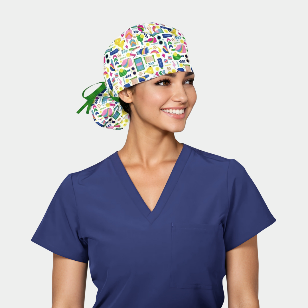 Dink Delight Ponytail Scrub Cap