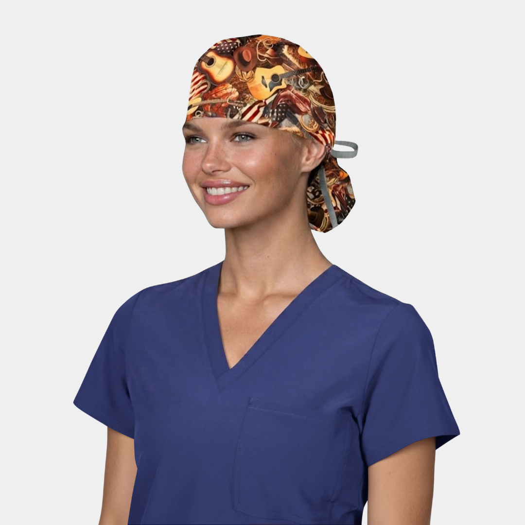 Western Americana Ponytail Women’s Surgical Cap