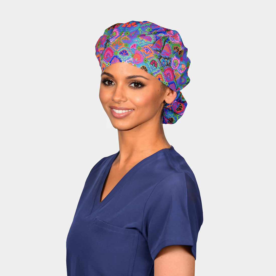 Electric Eden - Poppy Bouffant Surgical Hats