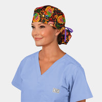 Feathered Fall Fiesta- Pony Bouffant Scrub Hat