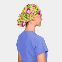 Featherington Flora - Poppy Bouffant Surgical Scrub Hats