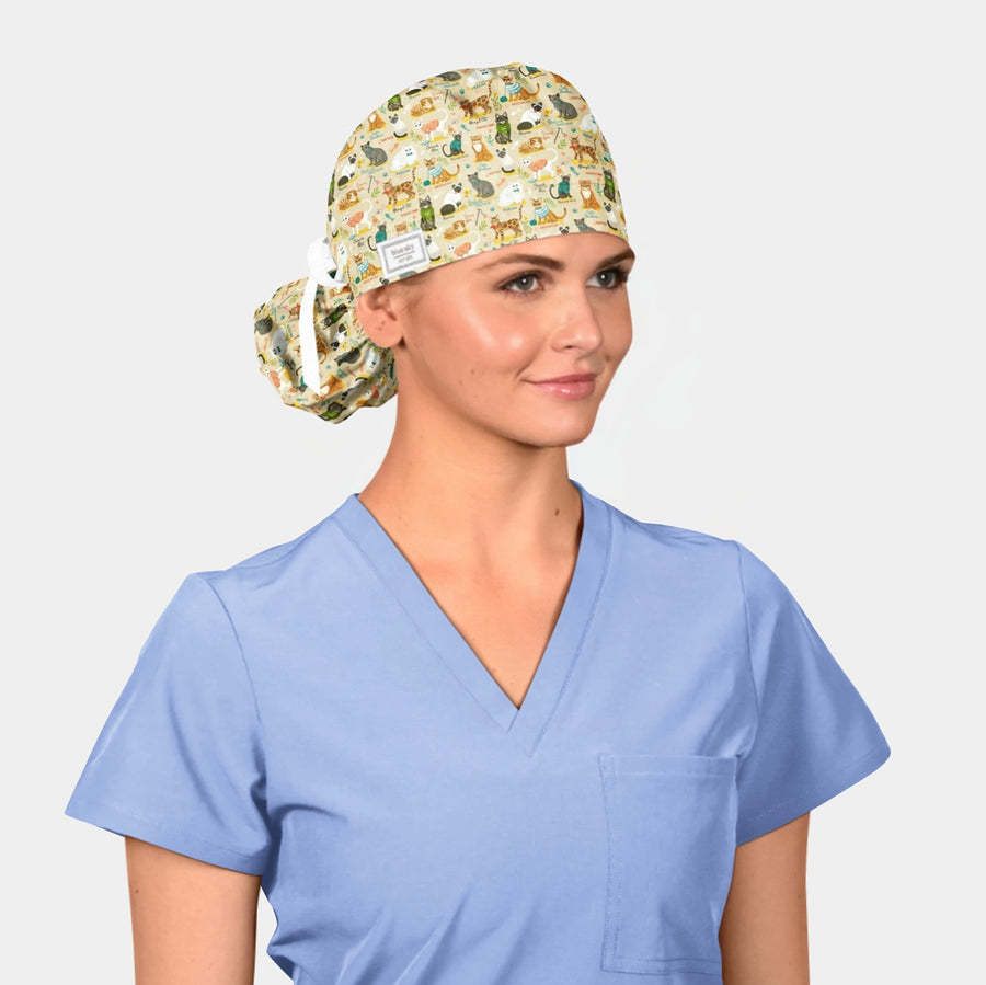 Feline Frenzy - Splendid Surgical Scrub Hats