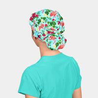 Flamingo Lagoon - Poppy Bouffant Surgical Scrub Caps