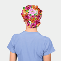 Blooms of Bellagio - Poppy Bouffant Women's Scrub Hat