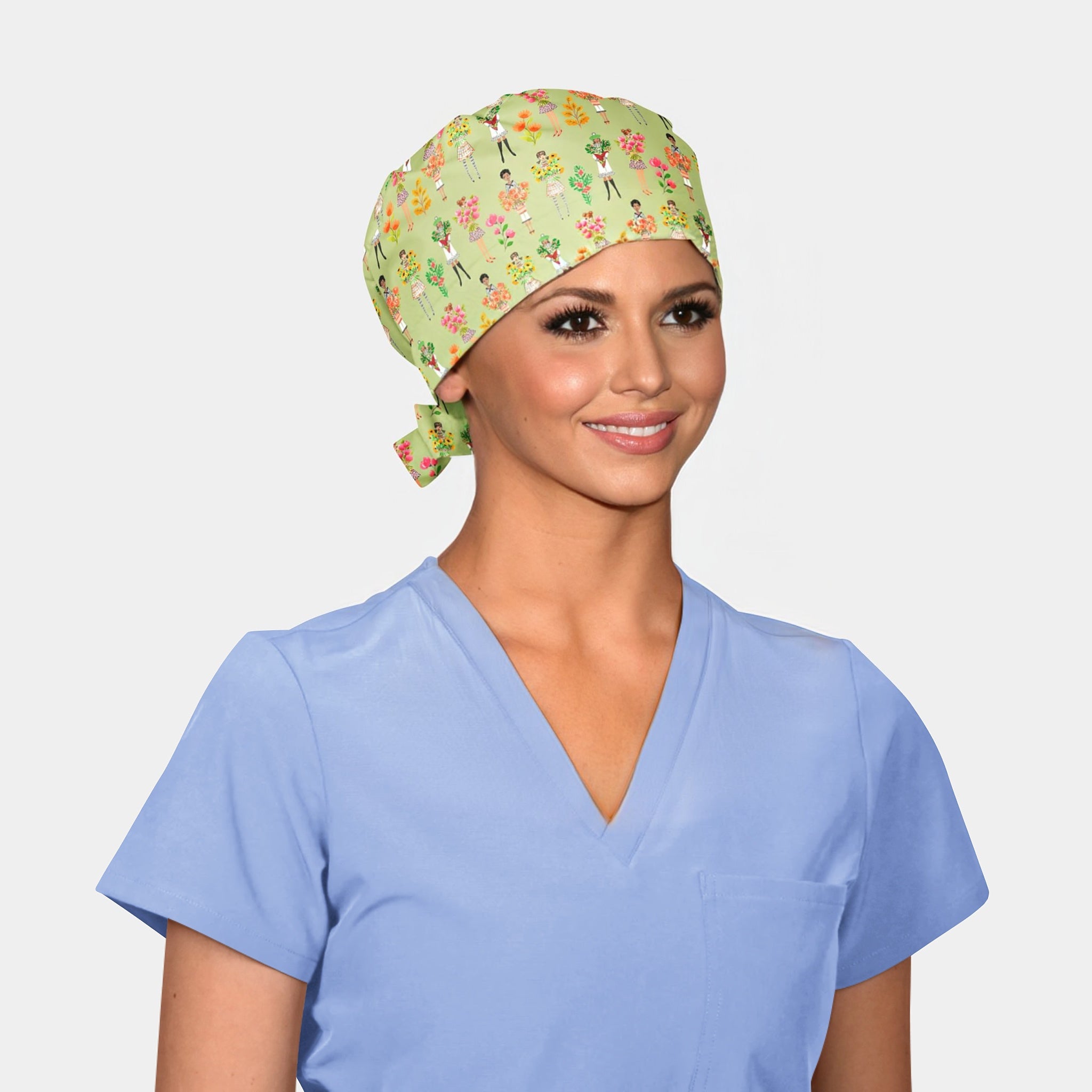 Floral Fashionistas - Pixie Surgical Scrub Hats – Blue Sky Scrubs